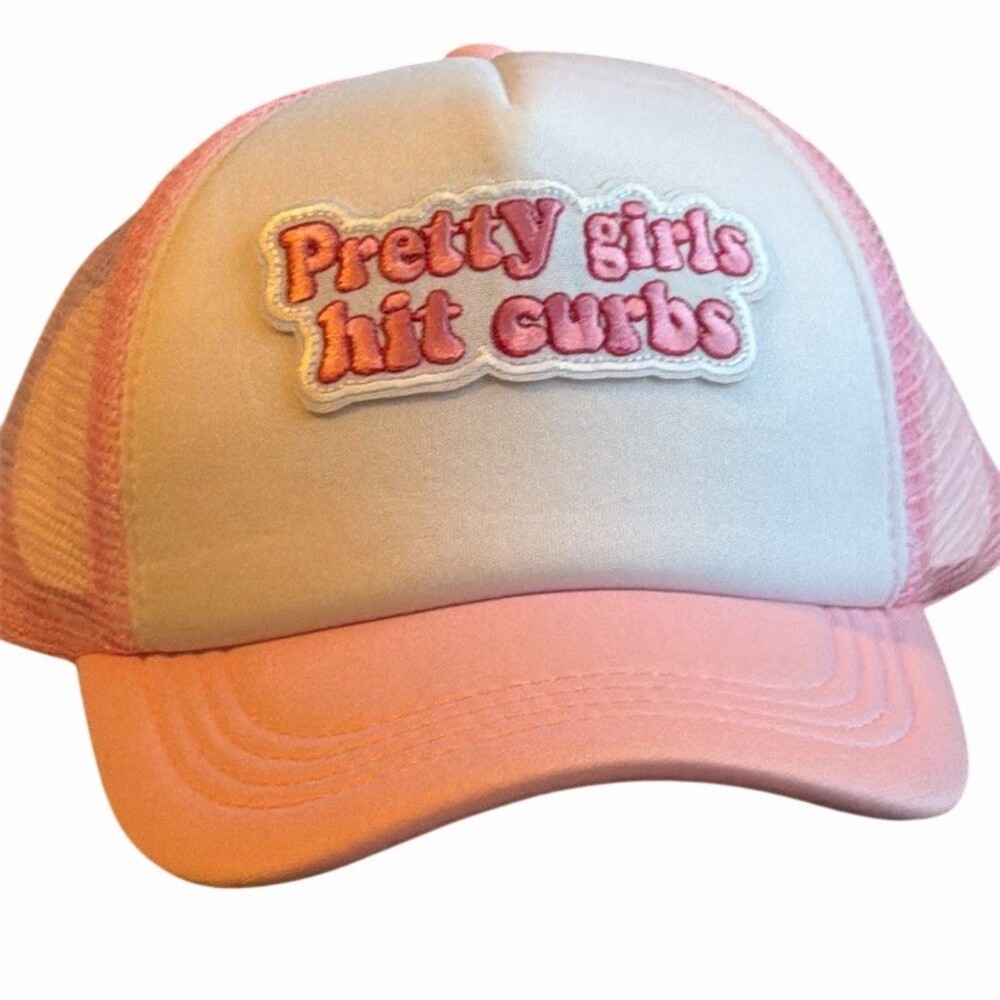 Pretty Girls Hit Curbs Pink Trucker Hat